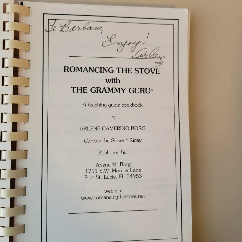 Romancing the Stove ~The Grammy Guru Cookbook ~ Retro Fun Recipes! FINAL PRICE